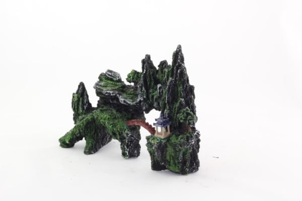Mountain View Aquarium Ornament tree house Cave Bridge fish tank decoration $3-244